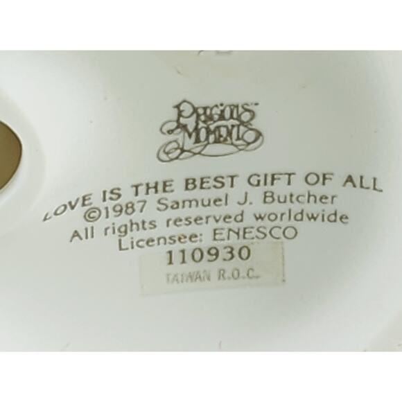 Enesco Precious Moments Love Is The Best 5 1/2" Porcelain Figurine 1987 Taiwan - Picture 11 of 13